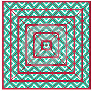 Nested Squares with Alternating Colors