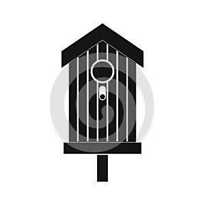 Nesting box icon, black simple style