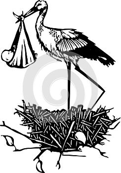 Nesting delivery Stork