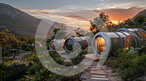 Nestled in a mountainous region these pod hotels offer guests a tranquil escape where they can sleep under a blanket of