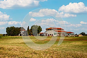 Old farmhouse in the countryside of Emilia Romagna, Italy