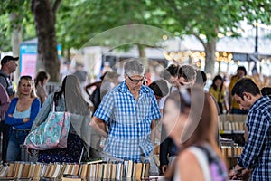 Nestled under Waterloo Bridge is one of the only permanent outdoor second hand book markets in the south of England. UK