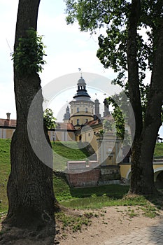 Nesvizh castle on the river Usha