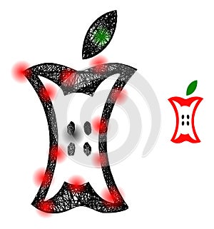 Net Apple Stump Icon with Spots