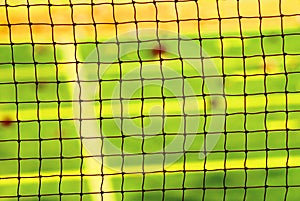 Net background for badminton game