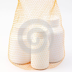 Net bag container group of white medicine bottle