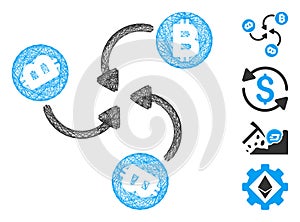 Net Bitcoin Mixer Swirl Vector Mesh