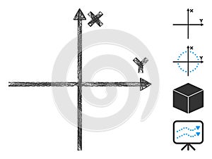 Net Cartesian Axes Vector Mesh