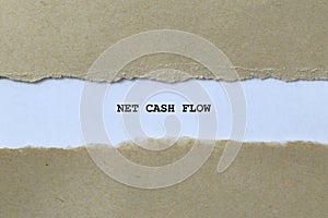 net cash flow on white paper