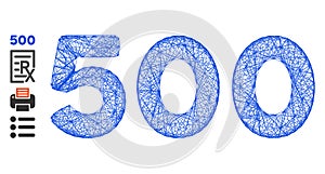 Net 500 Digits Text Vector Mesh