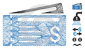 Net Dollar Cheques Vector Mesh