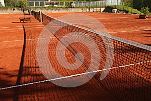 Net on ground court on day light