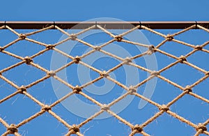 Net hung on iron bar