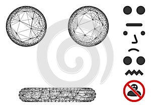 Net Indifferent Smiley Vector Mesh