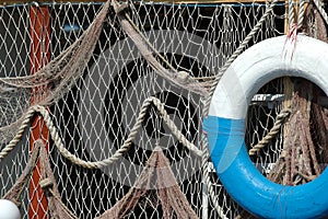 Net and lifebuoy