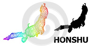 Net Map of Honshu Island with Spectral Gradient