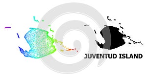 Net Map of Juventud Island with Spectrum Gradient