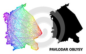 Net Map of Pavlodar Region with Spectrum Gradient photo