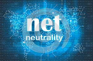 Net neutrality abstract background