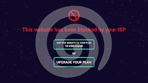 Net Neutrality, site blocked by ISP, request to upgrade plan