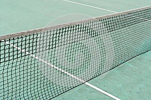 Net of outdoor tennis court