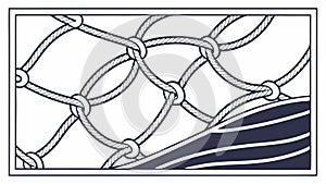 Net pattern design, mesh texture and netting background vector design Generative AI