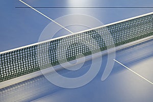 Net for pingpong and blue tennis table