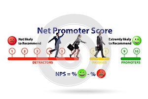 Net Promoter Score NPS concept with businessmen photo