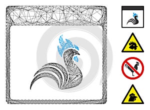 Net Rooster Calendar Page Vector Mesh