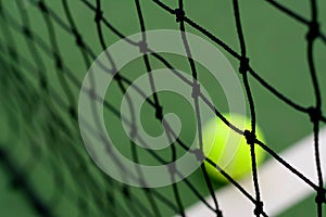 Net tennis on blur ball