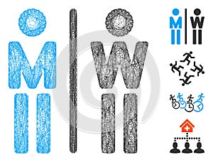 Net WC Persons Vector Mesh