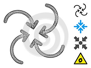 Net Whirl Collapse Arrows Vector Mesh
