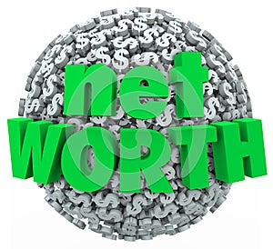 Net Worth Money Ball Sphere Total Financial Value Wealth