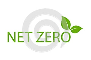 net zero carbon footprint icon vector emissions free no atmosphere pollution CO2 neutral stamp for graphic design, logo, website