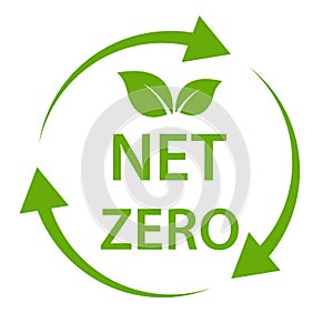 net zero carbon footprint icon vector emissions free no atmosphere pollution CO2 neutral stamp for graphic design, logo, website,