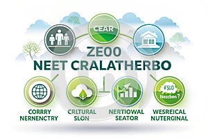 Net Zero and Carbon Neutral Concepts Net Zero Emissions Goals Weather neutral long-term strategy photo