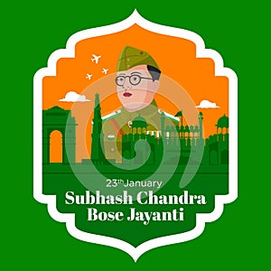 Netaji subhash chandra bose jayanti banner design