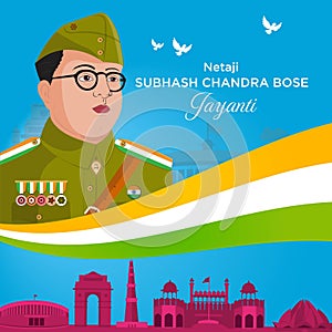 Netaji subhash chandra bose jayanti banner design