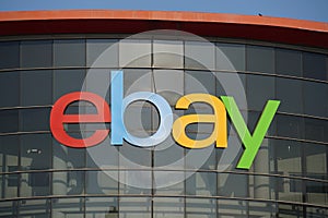 eBay sign at eBay 's headquarters in Netanya. eBay Inc. is a multinational e-commerce