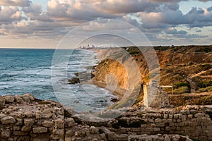 Netanya view from Apollonia National Park photo