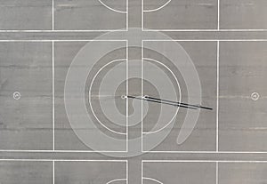 Netball Court Top Down aerial view