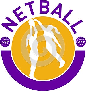 Netball player shooting ball