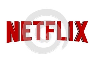 Netflix Logo Editorial word Vector. Online, background.