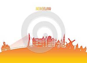 Netherland Landmark Global Travel And Journey paper background.