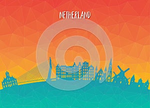 Netherland Landmark Global Travel And Journey paper background.