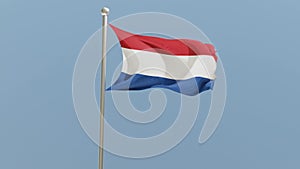 Netherlandish flag on flagpole.