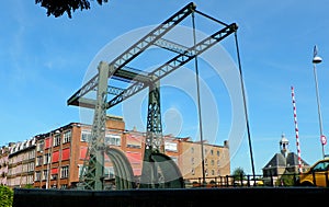 Netherlands, Amsterdam, 145 Hoogte Kadijk, lifting mechanism of the drawbridge