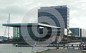 Netherlands, Amsterdam, Piet Heinkade, view of the Bimhuis (concert hall for jazz and improvised music