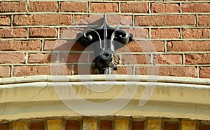 Netherlands, Amsterdam, 14 Wittenburgergracht, forged emblem on the wall of the house photo