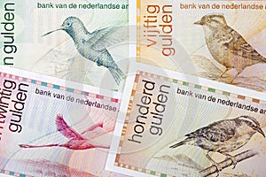 Netherlands Antillean money - Guilder a background photo